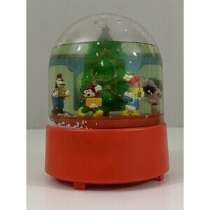 Disney Revolving Musical Snowglobe by Kurt S Adler Red Mickey